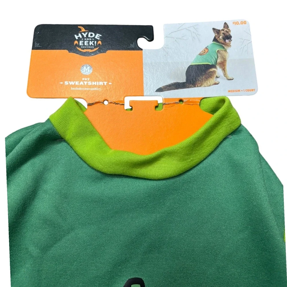 Hyde and Eek! Boutique‎ Medium Dog Halloween Pumpkin Sweatshirt Costume NEW